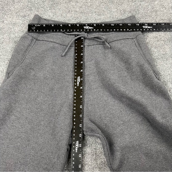 Zara Pants Womens Large Grey Sweatpants Cuffed Joggers Pockets Viscose Tie Waist - Picture 3 of 10